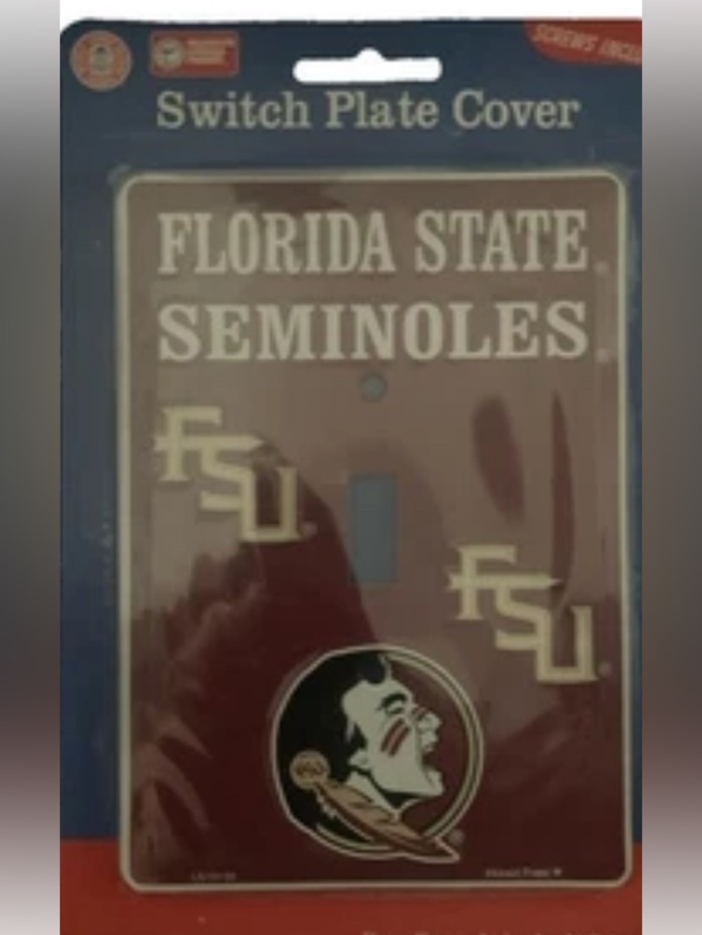 New Light Switch Plate Sign Florida State Seminoles FSU Officially Licensed